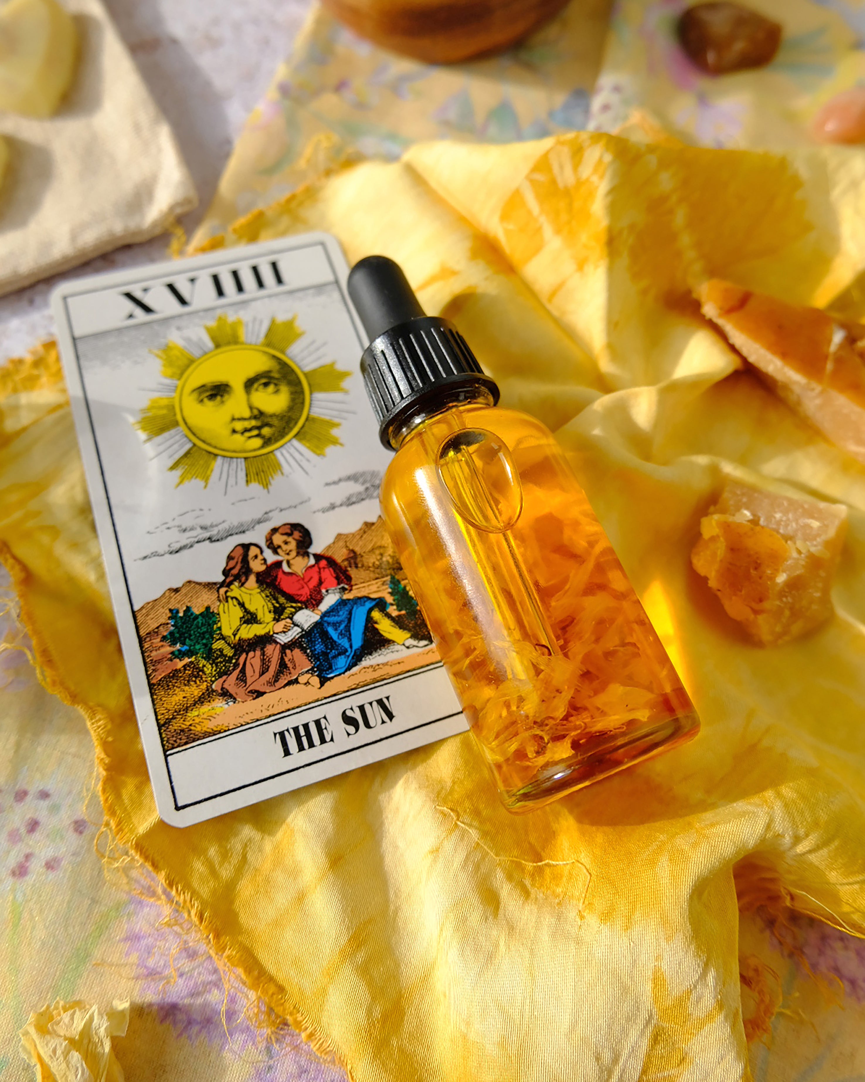 face, skin and hair oil with calendula, sea buckthorn and essential oils for healing and moisturising