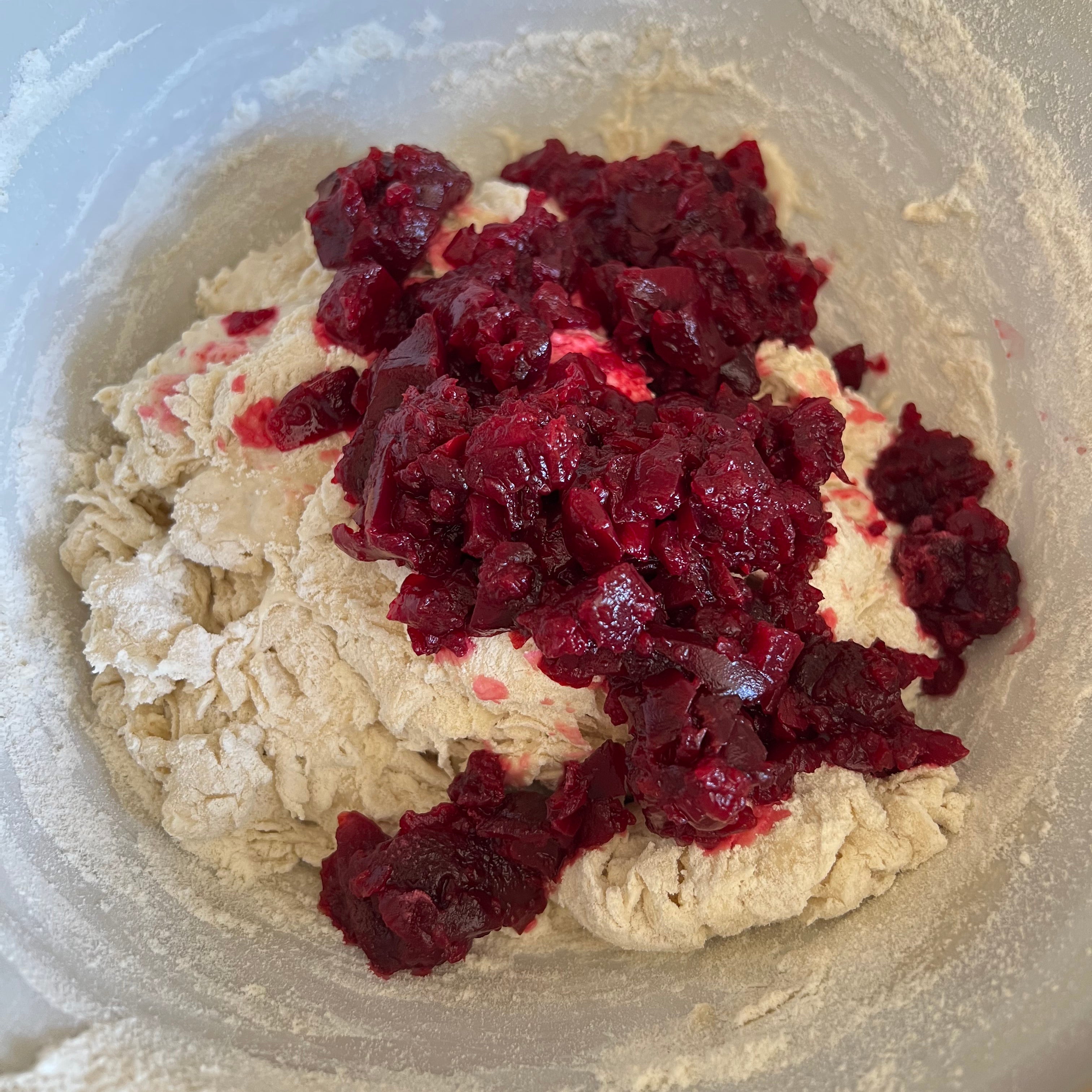 vegan pizza recipe ingredients including beetroot
