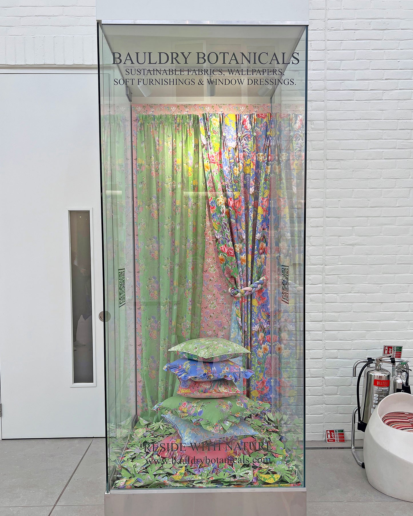 showcase at the design center chelsea harbour showcasing optimism renewed organic cotton voile by bauldry botanicals
