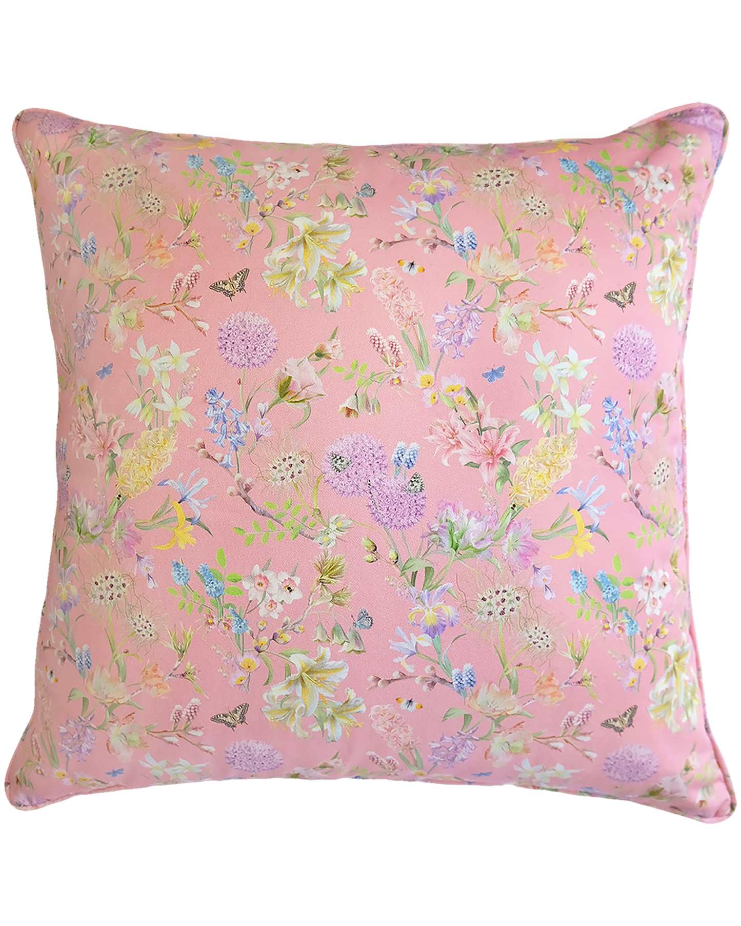 baby pink luxury accent pillow in sustainable organic cotton fabric for cute cottage interior inspiration