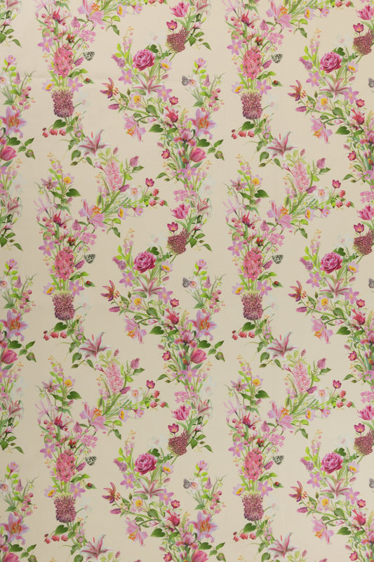 Organic cotton gabardine upholstery fabric close up showing the Eternal Drift pattern scale