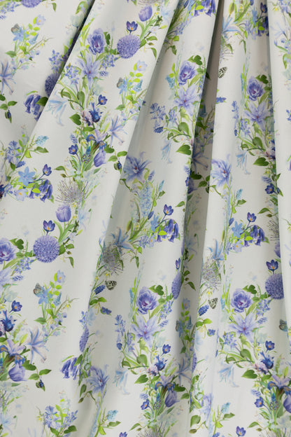 Eternal Drift Glacial Drift blue fabric folded to show structure and thickness