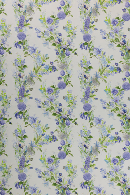 Organic cotton gabardine upholstery fabric close up showing the Eternal Drift pattern scale