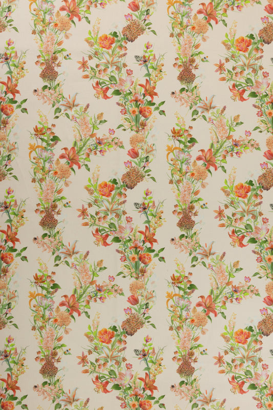 Organic cotton gabardine upholstery fabric close up showing the Eternal Drift pattern scale