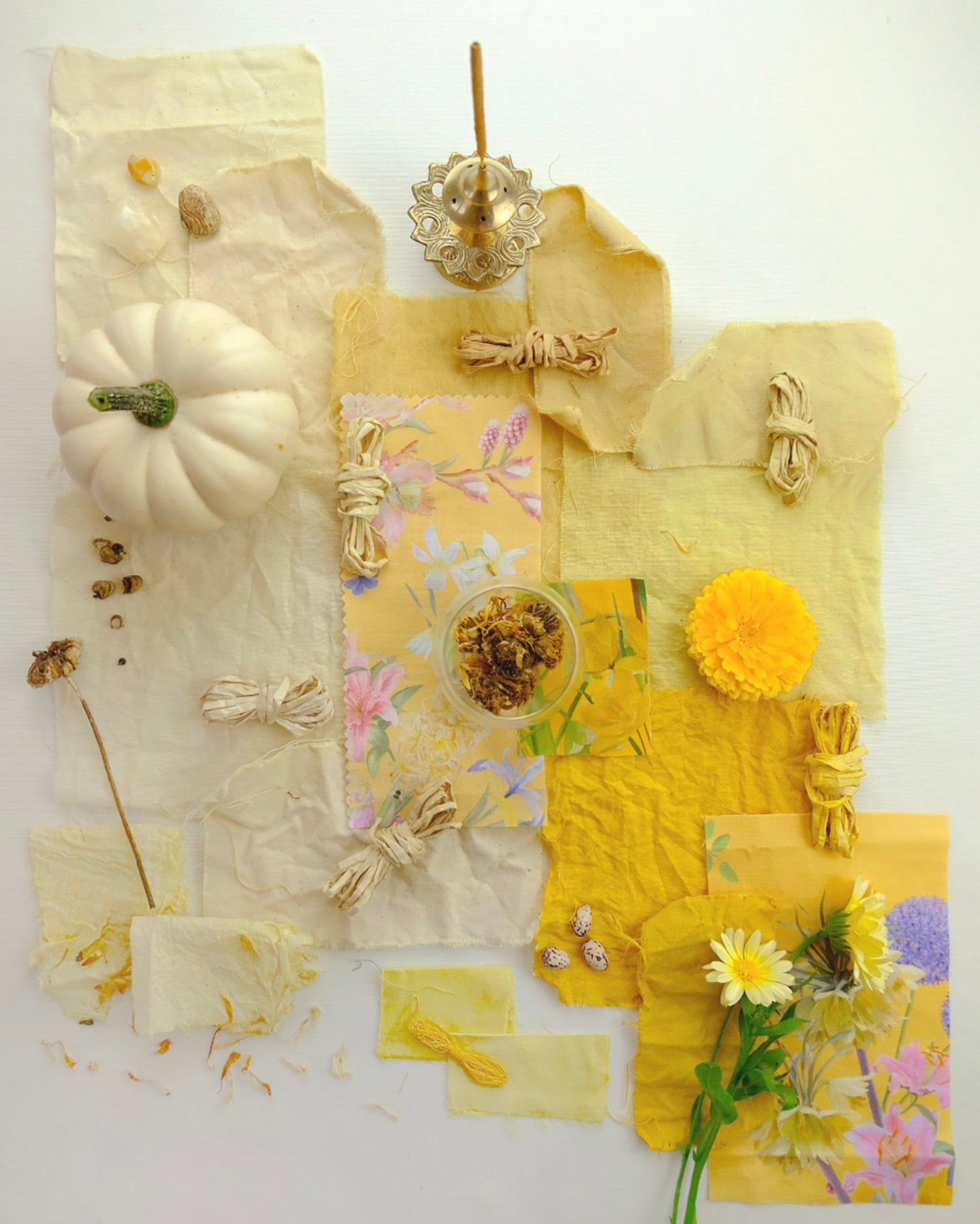 medicinal natural dyes using marigold calendula petals and leaves