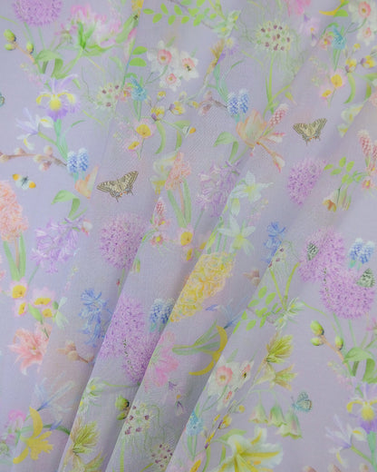 Sheer organic cotton hopeful beginnings lilac colourful net curtains for bed canopy drapes.