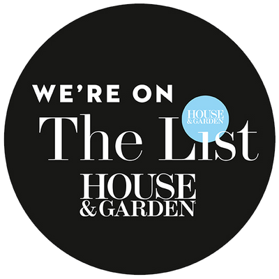 Logo showing the list by house and garden magazine and publication which features Bauldry Botanicals