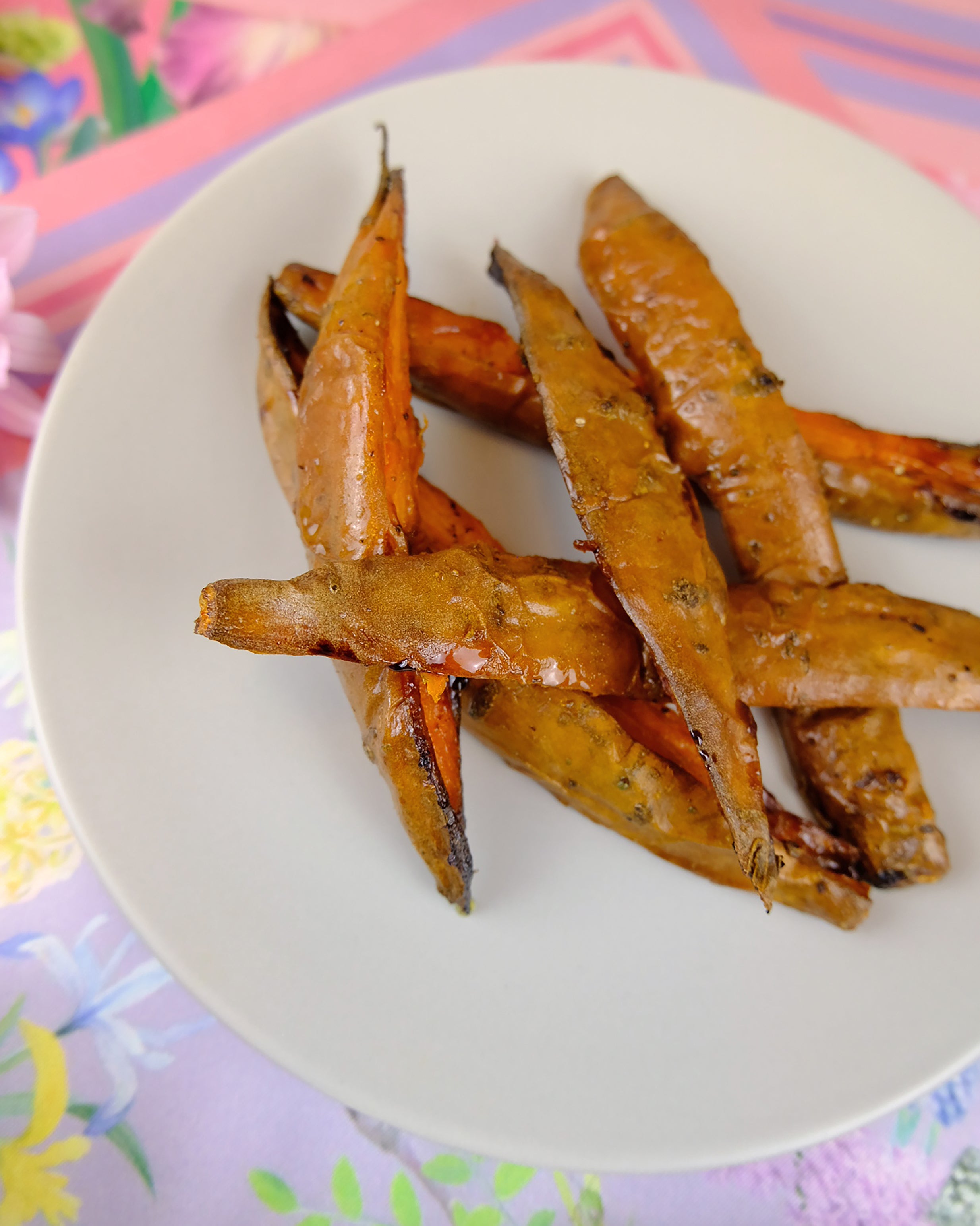 sweet potato wedges for healthy vegan alternative to chips